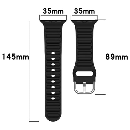 Ocean Ripple Watch Band For Apple Watch Series 8&7 45mm / SE 2&6&SE&5&4 44mm(Dark Blue) - Watch Bands by buy2fix | Online Shopping UK | buy2fix