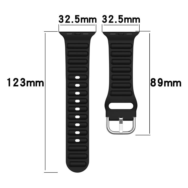 Ocean Ripple Watch Band For Apple Watch Series 8&7 41mm / SE 2&6&SE&5&4 40mm(Orange) - Watch Bands by buy2fix | Online Shopping UK | buy2fix