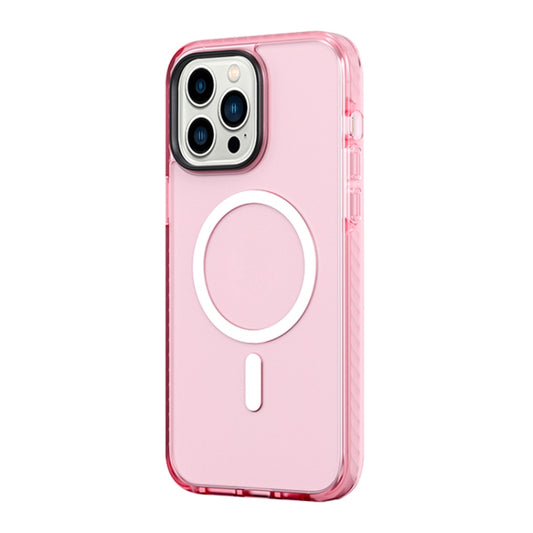 For iPhone 14 Pro Max ROCK Double-layer Armor Shield MagSafe Magnetic Phone Case (Pink) - iPhone 14 Pro Max Cases by ROCK | Online Shopping UK | buy2fix
