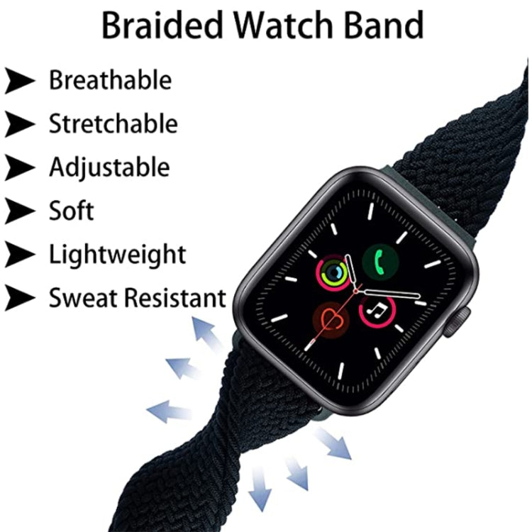 Buckle Nylon Braided Watch Band for Apple Watch Ultra 49mm&Watch Ultra 2 49mm / Series 9&8&7 45mm / SE 3&SE 2&6&SE&5&4 44mm / 3&2&1 42mm(Rainbow) - Watch Bands by buy2fix | Online Shopping UK | buy2fix