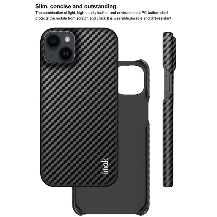 For iPhone 14 Plus IMAK Ruiyi Series Carbon Fiber PU + PC Phone Case - iPhone 14 Plus Cases by imak | Online Shopping UK | buy2fix