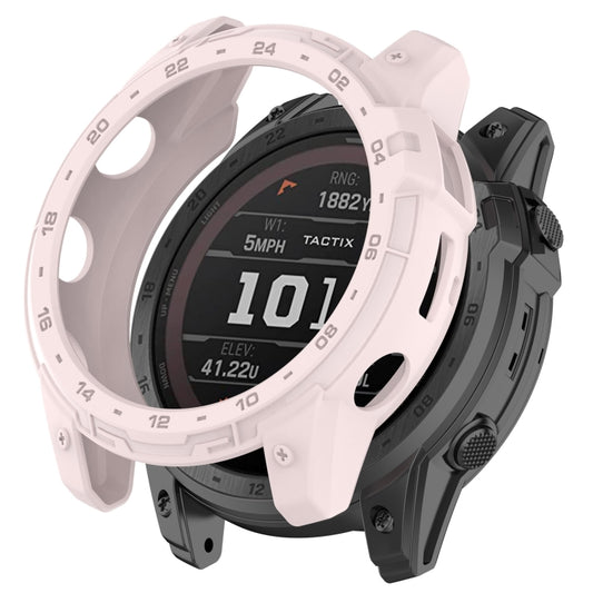 For Garmin Enduro2 / Tactix7 Armor Hollow TPU Watch Case(Light Pink) - Watch Cases by buy2fix | Online Shopping UK | buy2fix