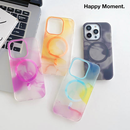 For iPhone 12 Pro Watercolor Magsafe Phone Case(Yellow) - iPhone 12 / 12 Pro Cases by buy2fix | Online Shopping UK | buy2fix