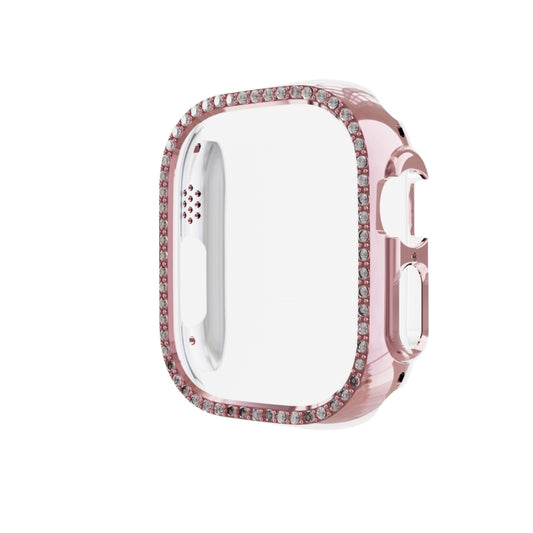 For Apple Watch Ultra 49mm Diamond Hollow PC Watch Case(Rose Pink) - Watch Cases by buy2fix | Online Shopping UK | buy2fix