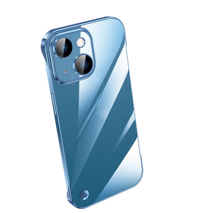 For iPhone 14 Plus Electroplating Frameless Clear PC Phone Case(Sierra Blue) - iPhone 14 Plus Cases by buy2fix | Online Shopping UK | buy2fix