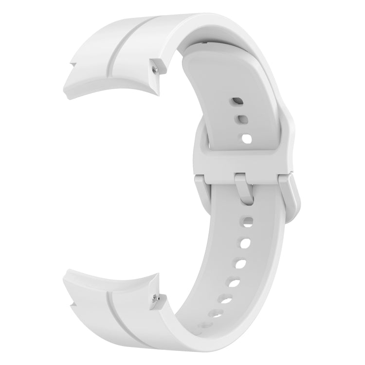 For Samsung Galaxy Watch 5 Pro 45mm Colorful Buckle Silicone Watch Band(White) - Watch Bands by buy2fix | Online Shopping UK | buy2fix