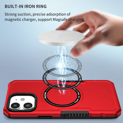 For iPhone 12 MagSafe Shockproof Armor Phone Case(Red) - iPhone 12 / 12 Pro Cases by buy2fix | Online Shopping UK | buy2fix