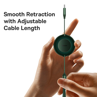 Baseus Bright Mirror 3 in 1 USB-C / Type-C 100W Telescopic Data Cable, Length: 1.2m(Dark Green) - Multifunction Cable by Baseus | Online Shopping UK | buy2fix