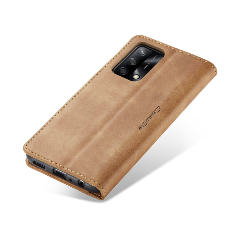 CaseMe 013 Multifunctional Horizontal Flip Leather Phone Case For OPPO F19/F19S/A74 4G/A95 4G/Reno6 Lite 4G Global(Brown) - OPPO Cases by CaseMe | Online Shopping UK | buy2fix