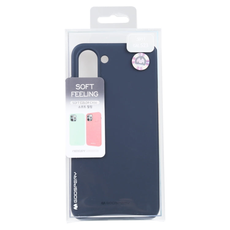 For Samsung Galaxy S23 5G GOOSPERY SOFT FEELING Liquid TPU Soft Case(Dark Blue) - Galaxy S23 5G Cases by GOOSPERY | Online Shopping UK | buy2fix