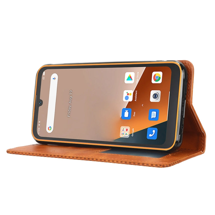 For Blackview BV5200 Magnetic Buckle Retro Texture Leather Phone Case(Brown) - More Brand by buy2fix | Online Shopping UK | buy2fix