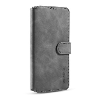 For Galaxy A31 DG.MING Retro Oil Side Horizontal Flip Case with Holder & Card Slots & Wallet(Grey) - Galaxy Phone Cases by DG.MING | Online Shopping UK | buy2fix