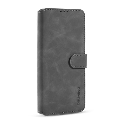 For Xiaomi Redmi Note 9S DG.MING Retro Oil Side Horizontal Flip Case with Holder & Card Slots & Wallet(Grey) - Xiaomi Cases by DG.MING | Online Shopping UK | buy2fix