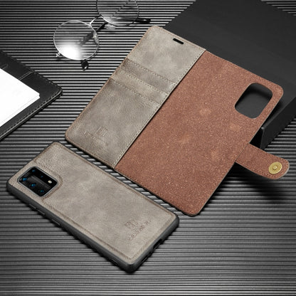 For Galaxy A31 DG.MING Crazy Horse Texture Flip Detachable Magnetic Leather Case with Holder & Card Slots & Wallet(Grey) - Galaxy Phone Cases by DG.MING | Online Shopping UK | buy2fix