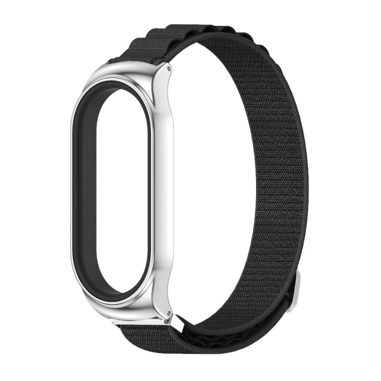 For Xiaomi Mi Band 7 / 7 NFC MIJOBS CS Nylon Breathable Watch Band(Black Silver) - Watch Bands by MIJOBS | Online Shopping UK | buy2fix