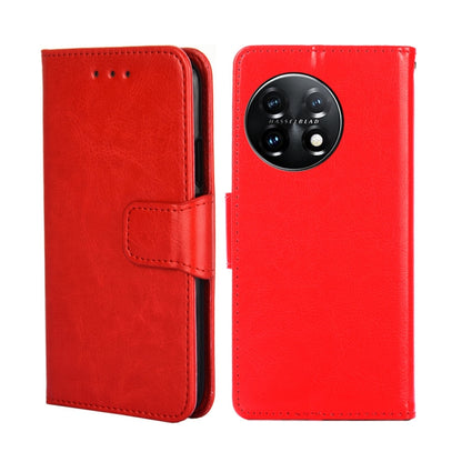 For OnePlus 11 Crystal Texture Leather Phone Case(Red) - OnePlus Cases by buy2fix | Online Shopping UK | buy2fix