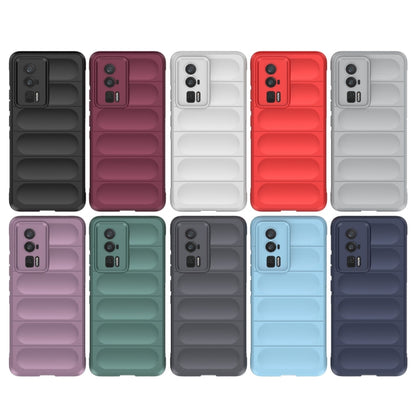 For Xiaomi Redmi K60 Pro Magic Shield TPU + Flannel Phone Case(Grey) - Xiaomi Cases by buy2fix | Online Shopping UK | buy2fix