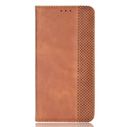 For Blackview BV7200 Magnetic Buckle Retro Texture Leather Phone Case(Brown) - More Brand by buy2fix | Online Shopping UK | buy2fix