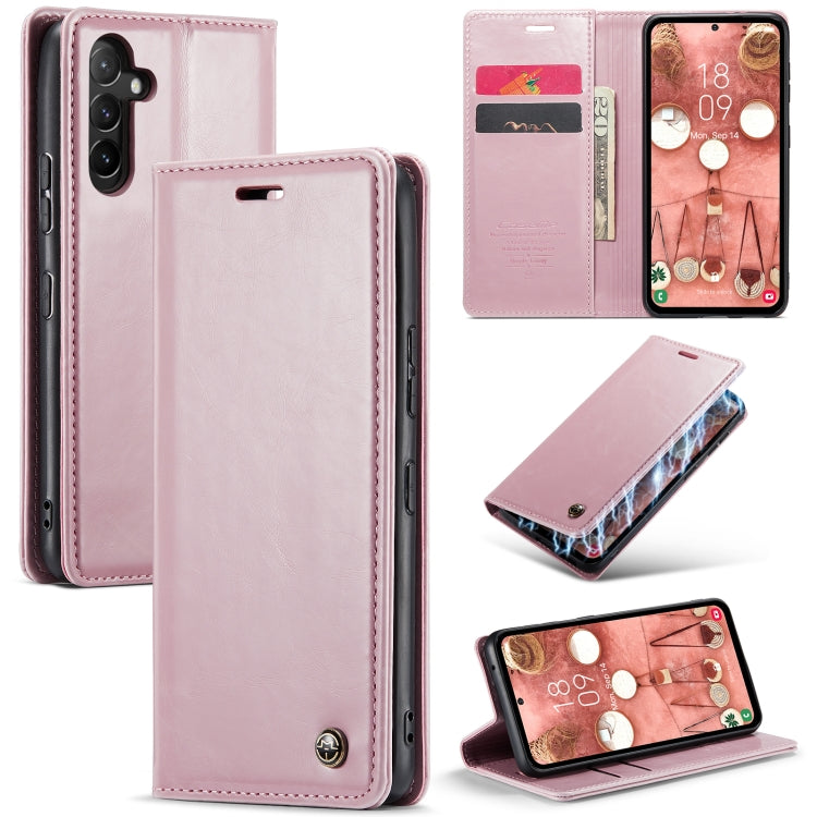 For Samsung Galaxy A54 5G CaseMe 003 Crazy Horse Texture Leather Phone Case(Rose Gold) - Galaxy Phone Cases by CaseMe | Online Shopping UK | buy2fix