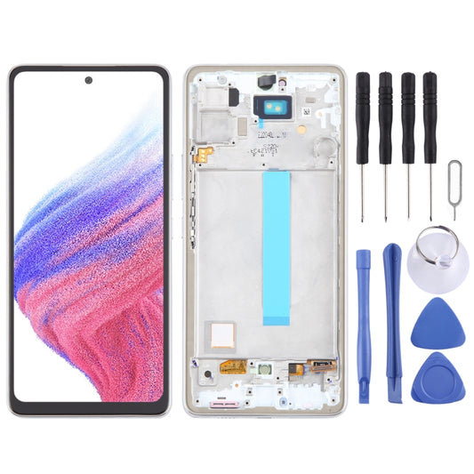 For Samsung Galaxy A53 5G SM-A536 6.48 inch OLED LCD Screen Digitizer Full Assembly with Frame (White) - Galaxy A Series Parts by buy2fix | Online Shopping UK | buy2fix