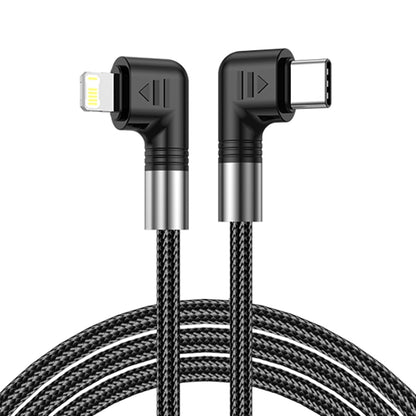 A9 30W USB-C/Type-C to 8 Pin Double Elbow Data Cable, Length:3m - 2 in 1 Cable by buy2fix | Online Shopping UK | buy2fix