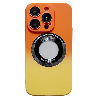 For iPhone 13 Pro Max Gradient Skin Feel MagSafe Magnetic Phone Case(Orange + Yellow) - iPhone 13 Pro Max Cases by buy2fix | Online Shopping UK | buy2fix