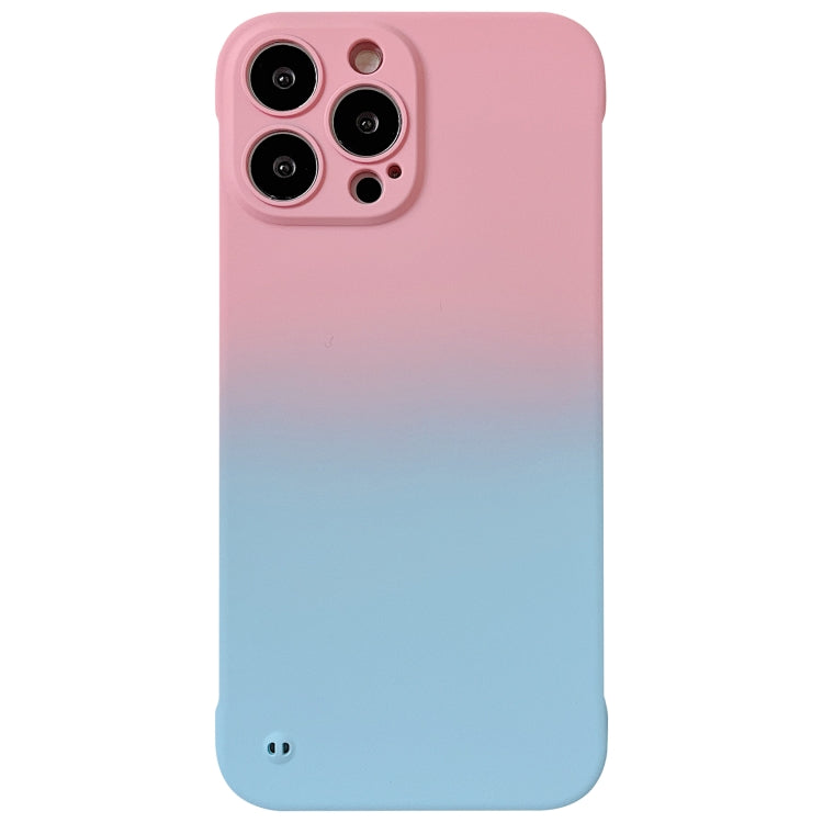 For iPhone XS Max Frameless Skin Feel Gradient Phone Case(Pink + Light Blue) - More iPhone Cases by buy2fix | Online Shopping UK | buy2fix