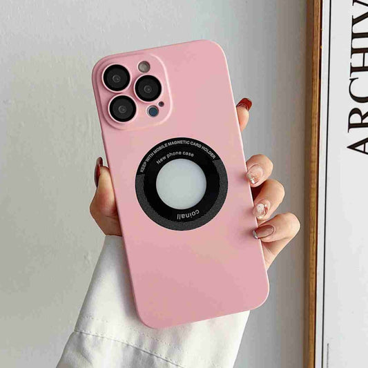 For iPhone 11 Pro Max Skin Feel CD Texture MagSafe Magnetic Phone Case(Pink) - iPhone 11 Pro Max Cases by buy2fix | Online Shopping UK | buy2fix