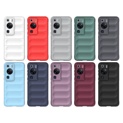 For Huawei P60 Magic Shield TPU + Flannel Phone Case(Dark Grey) - Huawei Cases by buy2fix | Online Shopping UK | buy2fix