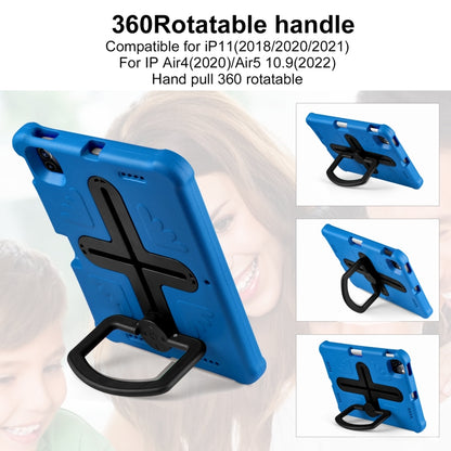 Shield 360 Rotation Handle EVA Shockproof PC Tablet Case For iPad Air 11 2024/Pro 11 2018/2020/2021/Air 4/Air 5 10.9(Blue Black) - iPad Pro 11 (2022/2021) Cases by buy2fix | Online Shopping UK | buy2fix