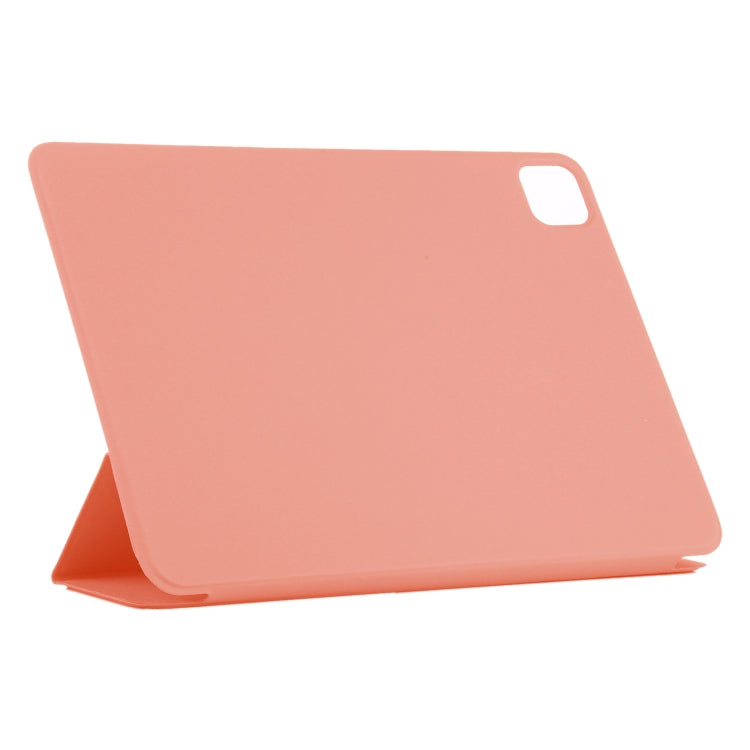 For iPad Air 13 2024 / Pro 12.9 2020 Non-buckle Double-sided Magnetic Flip Leather Tablet Case With Holder & Sleep / Wake-up Function(Orange) - iPad Pro 12.9 (2020) Cases by buy2fix | Online Shopping UK | buy2fix