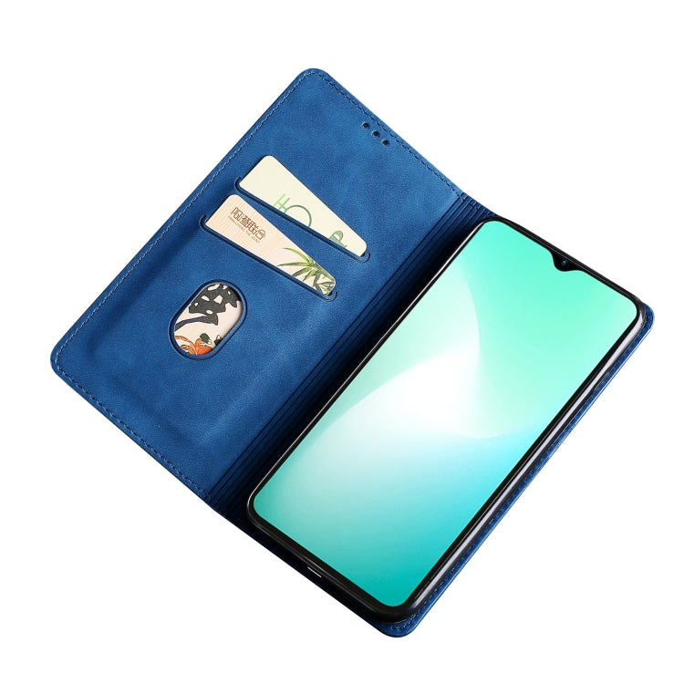 For Blackview A85 Skin Feel Magnetic Horizontal Flip Leather Phone Case(Blue) - More Brand by buy2fix | Online Shopping UK | buy2fix