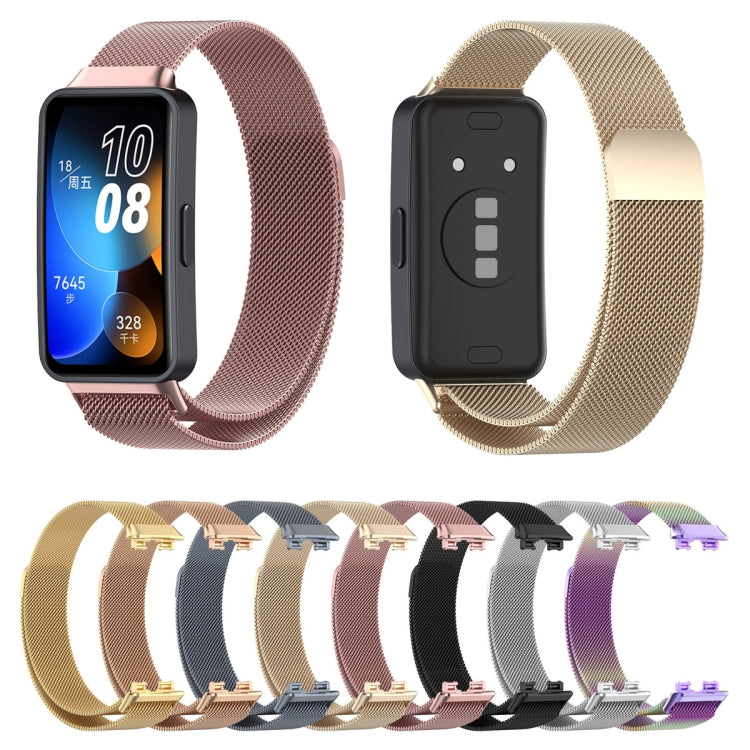 For Huawei Band 8 Milanese Metal Watch Band(Gold) - Watch Bands by buy2fix | Online Shopping UK | buy2fix