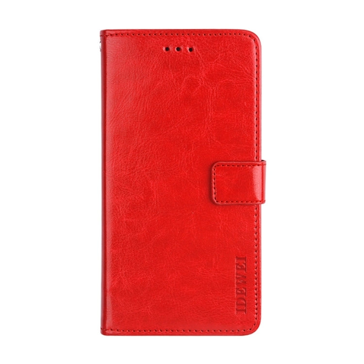 For Blackview A85 idewei Crazy Horse Texture Leather Phone Case with Holder(Red) - More Brand by idewei | Online Shopping UK | buy2fix