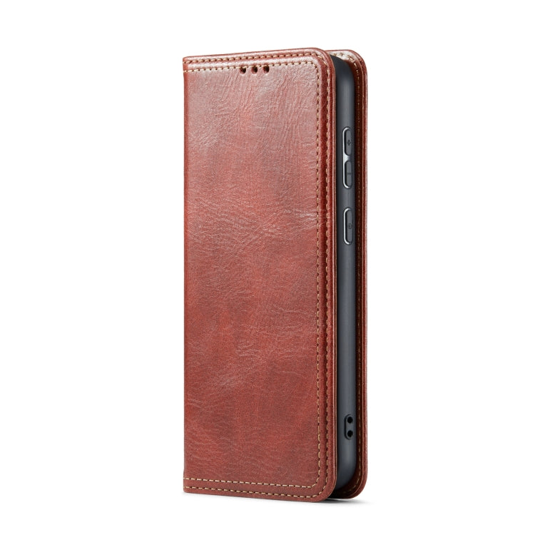 For Samsung Galaxy S23 5G FIERRE SHANN Vintage Bark Texture Wallet Leather Phone Case(Brown) - Galaxy S23 5G Cases by FIERRE SHANN | Online Shopping UK | buy2fix