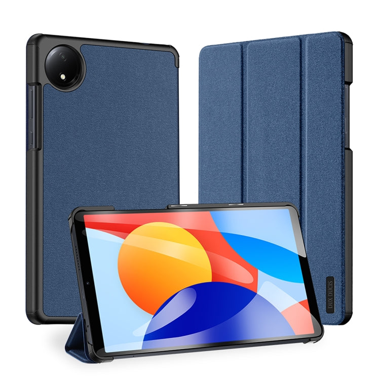 For Xiaomi Redmi Pad SE 4G DUX DUCIS Domo Series Magnetic Flip Leather Tablet Case(Blue) - More Tablet Cases by DUX DUCIS | Online Shopping UK | buy2fix