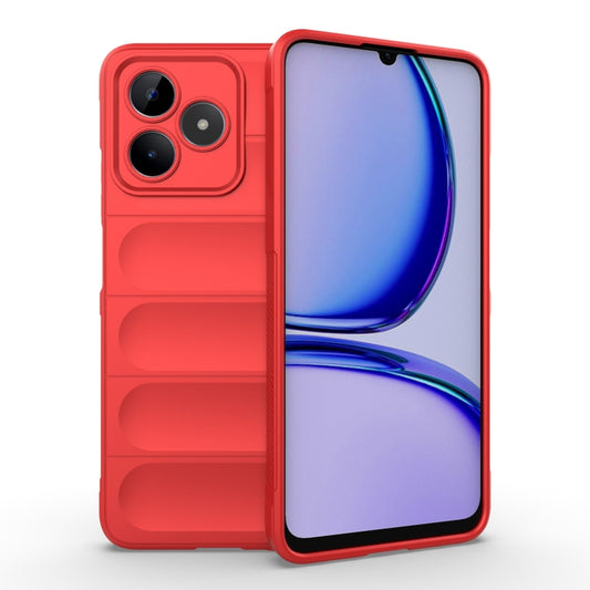 For Realme C53 4G Magic Shield TPU + Flannel Phone Case(Red) - Realme Cases by buy2fix | Online Shopping UK | buy2fix