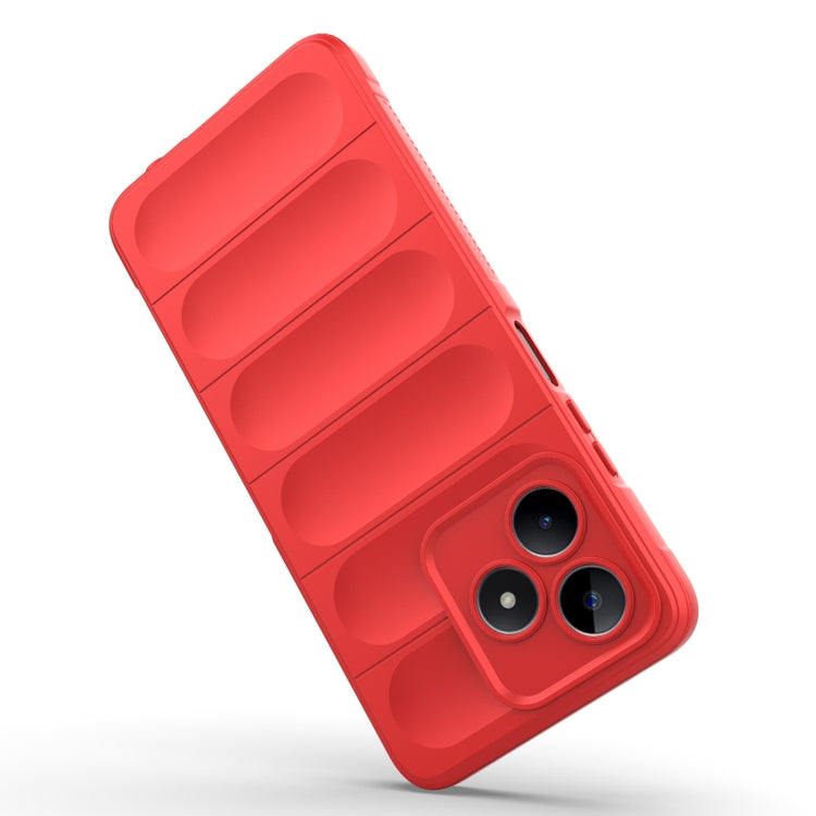 For Realme C53 4G Magic Shield TPU + Flannel Phone Case(Red) - Realme Cases by buy2fix | Online Shopping UK | buy2fix