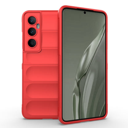 For Realme C65 4G Global Magic Shield TPU + Flannel Phone Case(Red) - Realme Cases by buy2fix | Online Shopping UK | buy2fix