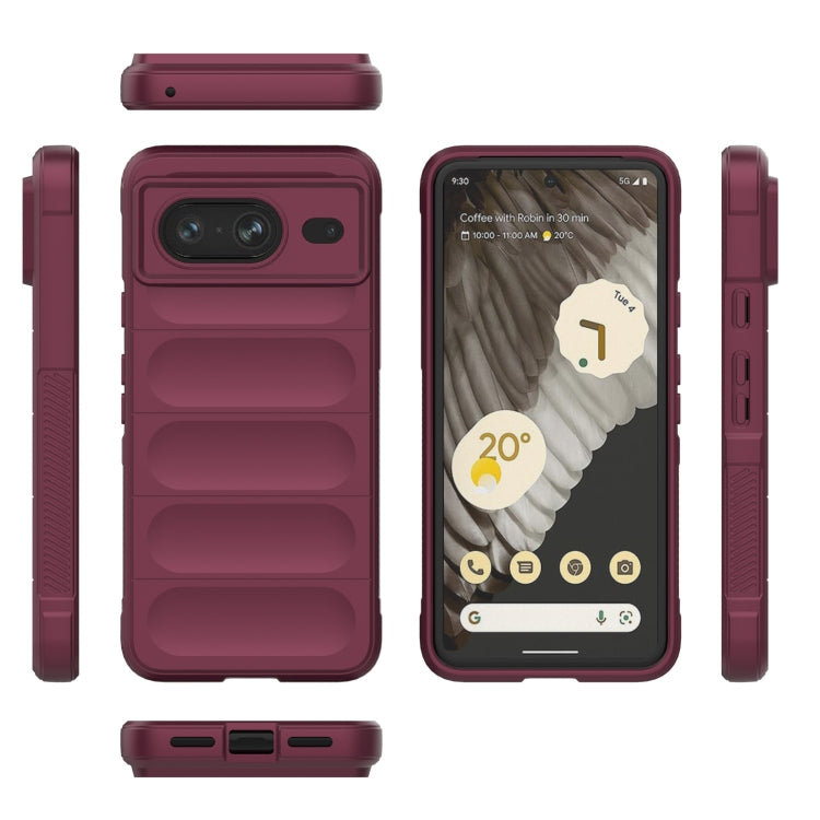 For Google Pixel 8 5G Magic Shield TPU + Flannel Phone Case(Grey) - Google Cases by buy2fix | Online Shopping UK | buy2fix