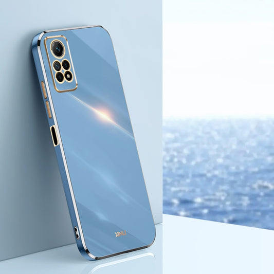 For Xiaomi Redmi Note 12 Pro 4G XINLI Straight Edge 6D Electroplate TPU Phone Case(Celestial Blue) - Xiaomi Cases by XINLI | Online Shopping UK | buy2fix