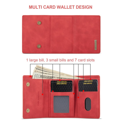 For Samsung Galaxy A35 5G DG.MING M1 Series 3-Fold Multi Card Wallet + Magnetic Phone Case(Red) - Galaxy Phone Cases by DG.MING | Online Shopping UK | buy2fix