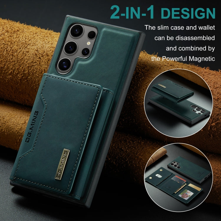 For Samsung Galaxy S24 Ultra 5G DG.MING M2 Series 3-Fold Multi Card Bag + Magnetic Phone Case(Green) - Galaxy S24 Ultra 5G Cases by DG.MING | Online Shopping UK | buy2fix