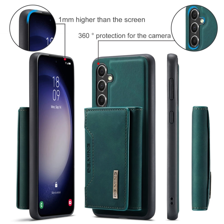 For Samsung Galaxy A55 5G DG.MING M2 Series 3-Fold Multi Card Bag + Magnetic Phone Case(Green) - Galaxy Phone Cases by DG.MING | Online Shopping UK | buy2fix