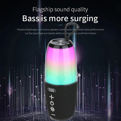 T&G TG644 5W High Power RGB Light Portable Bluetooth Speaker(Dark Green) - Waterproof Speaker by T&G | Online Shopping UK | buy2fix