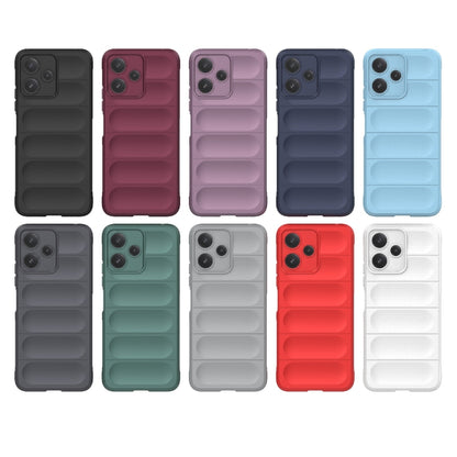 For Xiaomi Redmi 12 5G Magic Shield TPU + Flannel Phone Case(Light Blue) - Xiaomi Cases by buy2fix | Online Shopping UK | buy2fix