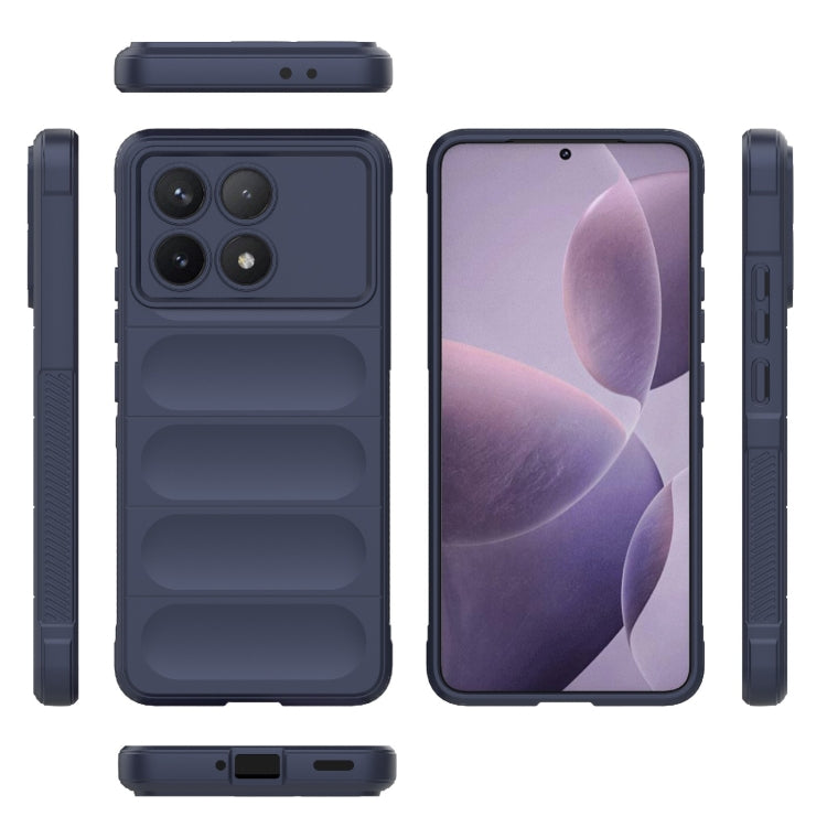 For Xiaomi Redmi K70 / K70 Pro 5G Magic Shield TPU + Flannel Phone Case(Dark Blue) - K70 Pro Cases by buy2fix | Online Shopping UK | buy2fix