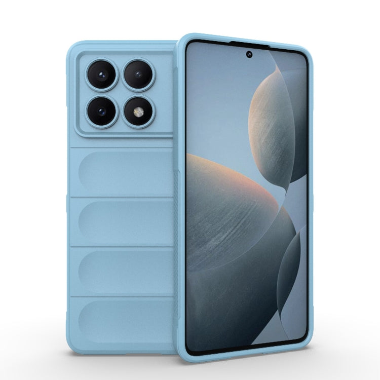 For Xiaomi Redmi K70E 5G Magic Shield TPU + Flannel Phone Case(Light Blue) - K70E Cases by buy2fix | Online Shopping UK | buy2fix