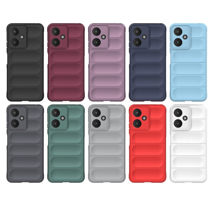 For Xiaomi Redmi 13C 5G Magic Shield TPU + Flannel Phone Case(Dark Grey) - 13C Cases by buy2fix | Online Shopping UK | buy2fix