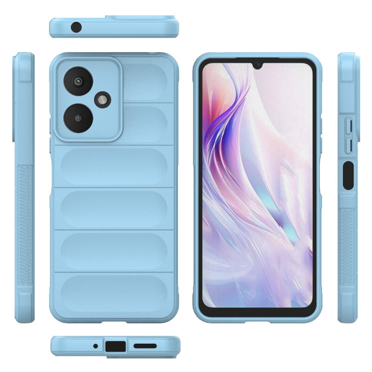 For Xiaomi Redmi 13C 5G Magic Shield TPU + Flannel Phone Case(Light Blue) - 13C Cases by buy2fix | Online Shopping UK | buy2fix